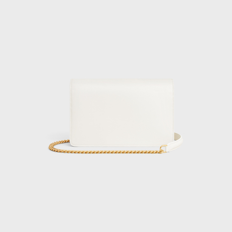 WALLET ON CHAIN MARGO IN SHINY CALFSKIN WHITE - Image 3